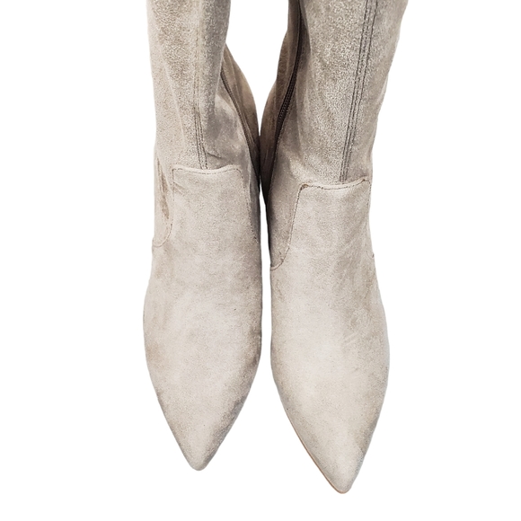 Guess Womens Norris Taupe Faux Suede Over The Knee Heel Boots Size 7.5 - Picture 5 of 9